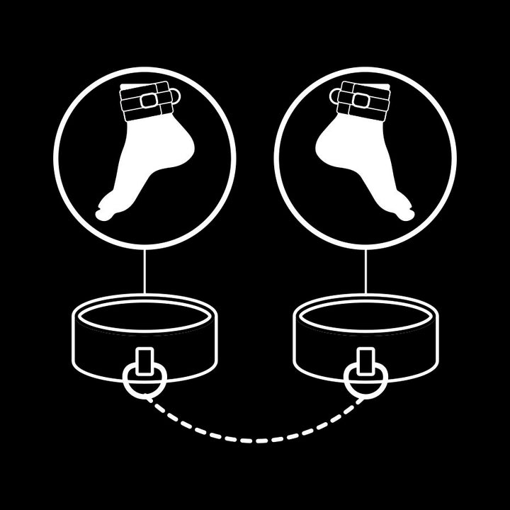 Algemas Tornozelo Fetish Submissive Preto