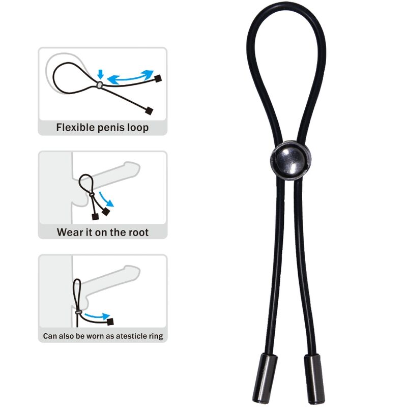 Anel Peniano Duplo Simples Tamanho Ajustável Prettylove Cord