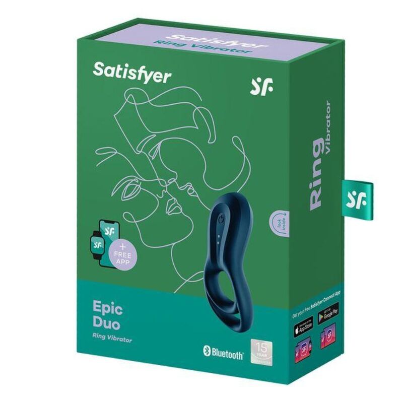 Anel Peniano Duplo Vibração Usb Satisfyer Epic Duo Controlo Remoto App