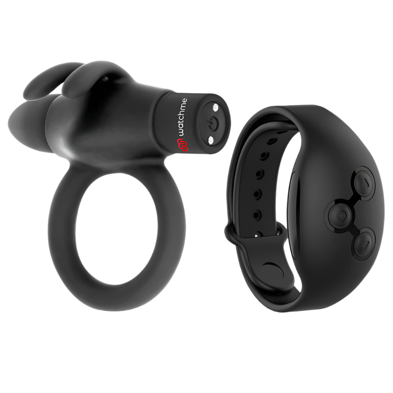 Anel Peniano Vibração Usb Black&Silver Agron Controlo Remoto Watchme