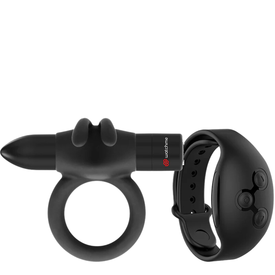 Anel Peniano Vibração Usb Black&Silver Agron Controlo Remoto Watchme