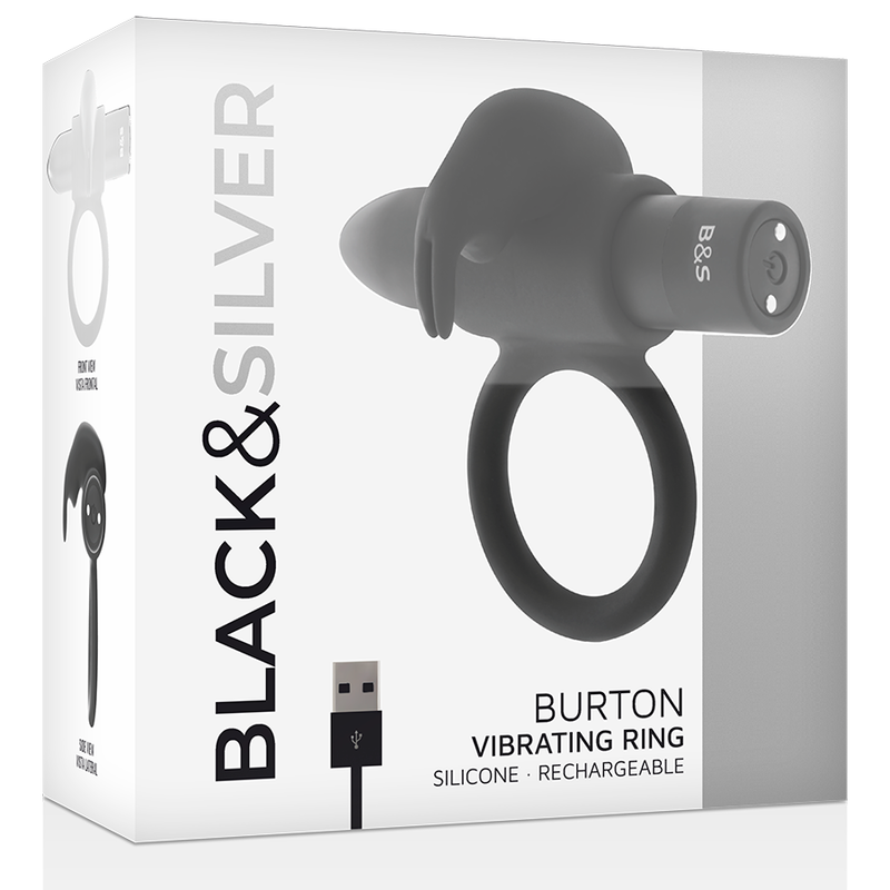 Anel Peniano Vibração Usb Black&Silver Burton