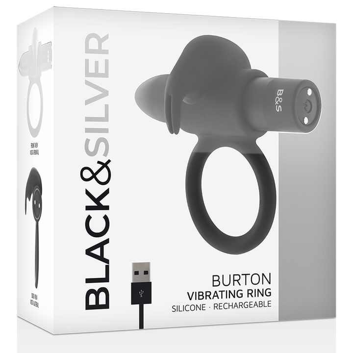Anel Peniano Vibração Usb Black&Silver Burton