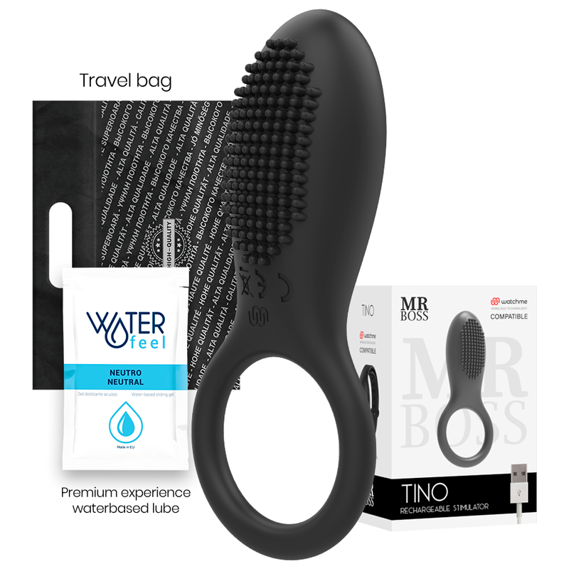 Anel Peniano Vibração Usb Mr.Boss Tino Controlo Remoto Watchme