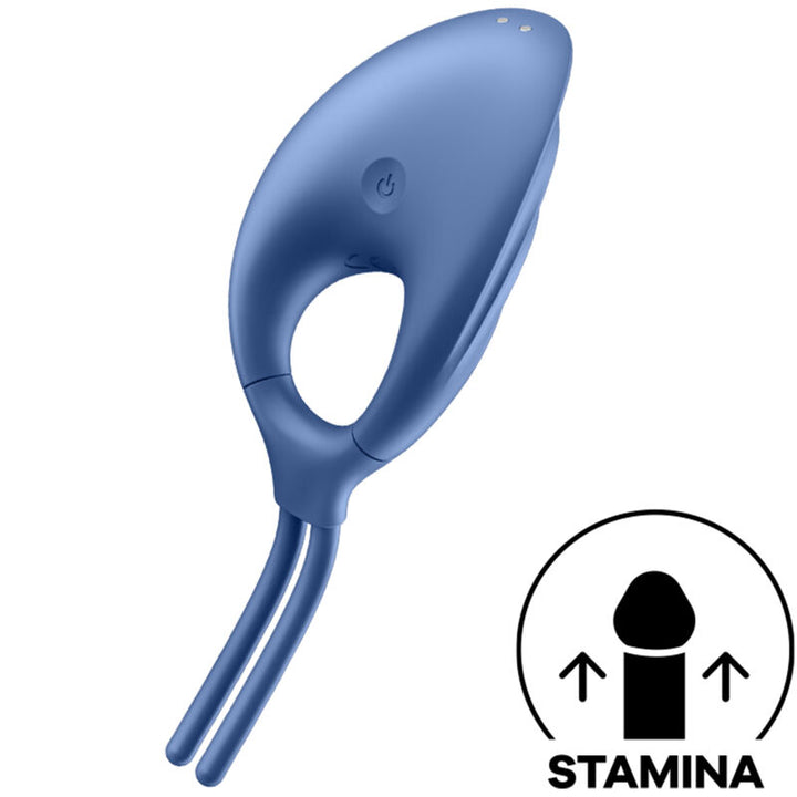 Anel Peniano Vibração Usb Satisfyer Swordsman Azul