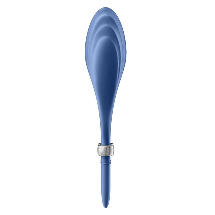 Anel Peniano Vibração Usb Tamanho Ajustável Satisfyer Duelist Azul