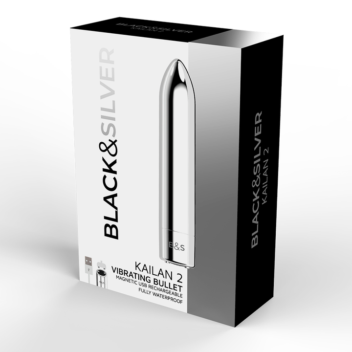 Bala Vibração Usb Black&Silver Kailan 2