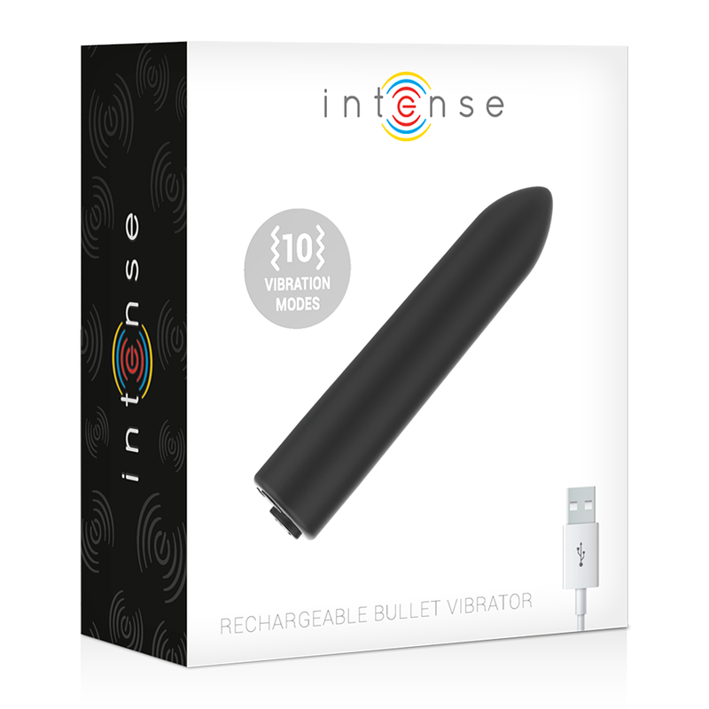 Bala Vibração Usb Intense Preto