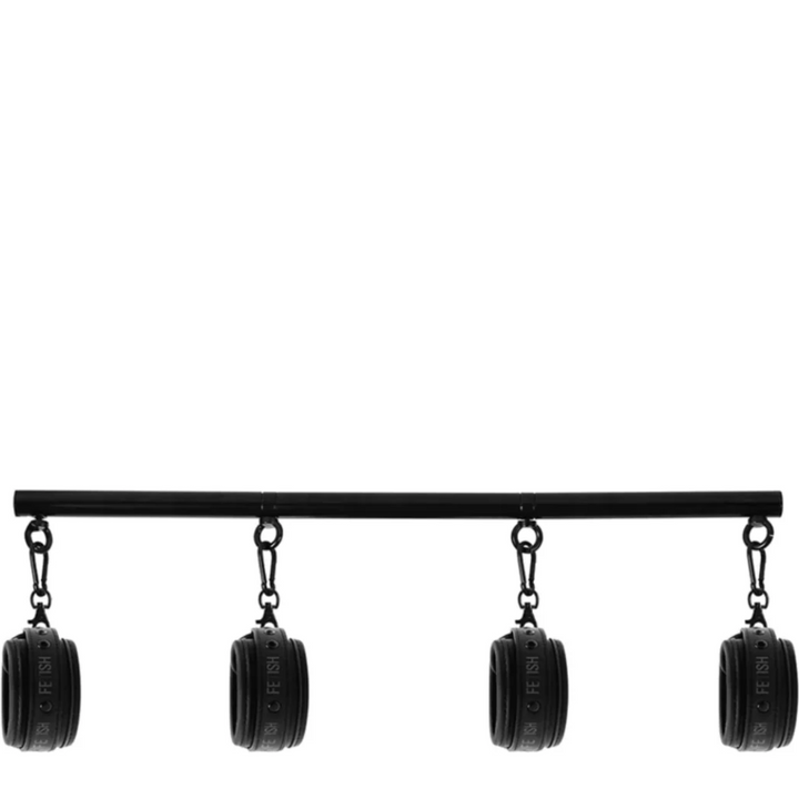 Barra Separadora Fixa Algemas Pulso e Tornozelo Fetish Submissive 62cm