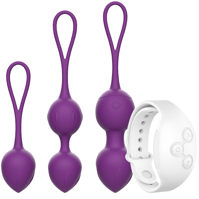 Bola Kegel Dupla Vibração+ 2 Bolas Rewobeads Controlo Remoto Watchme