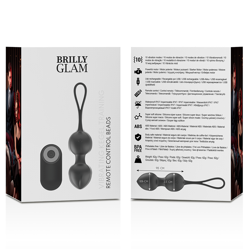 Bola Kegel Dupla Vibração Usb BrillyGlam Dumas Controlo Remoto