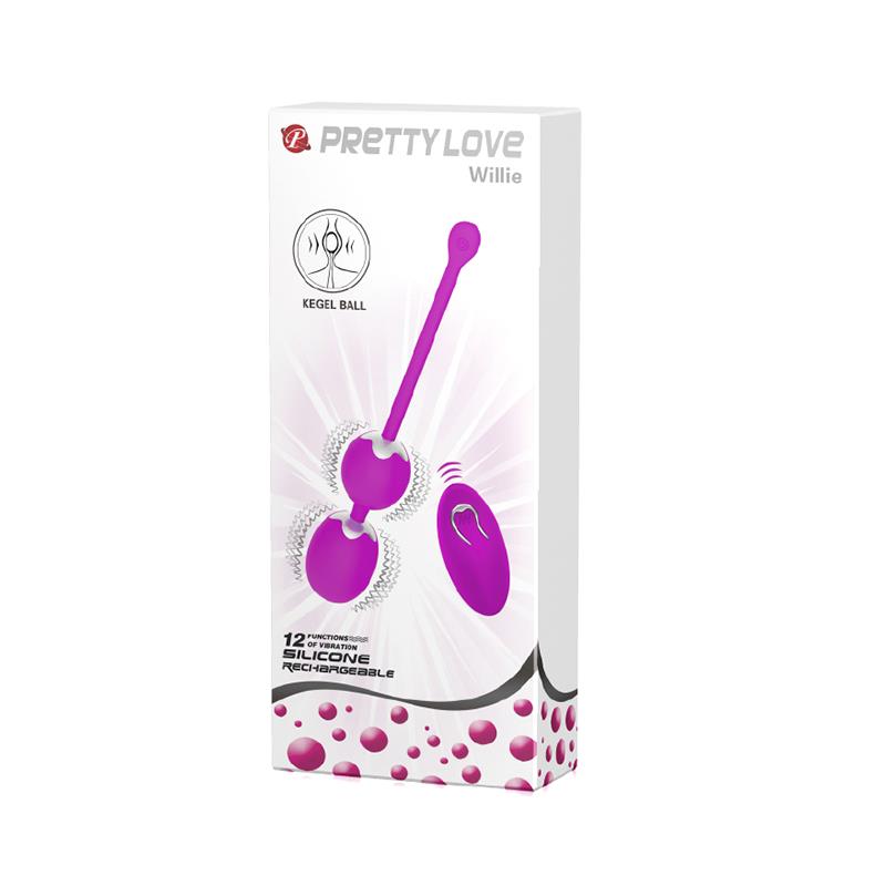 Bola Kegel Dupla Vibração Usb PrettyLove Willie Controlo Remoto