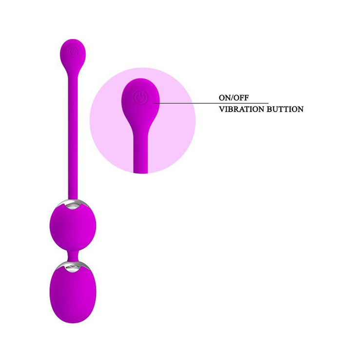 Bola Kegel Dupla Vibração Usb PrettyLove Willie Controlo Remoto