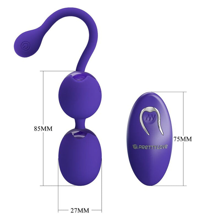 Bola Kegel Dupla Vibração Usb PrettyLove Willie Youth Controlo Remoto