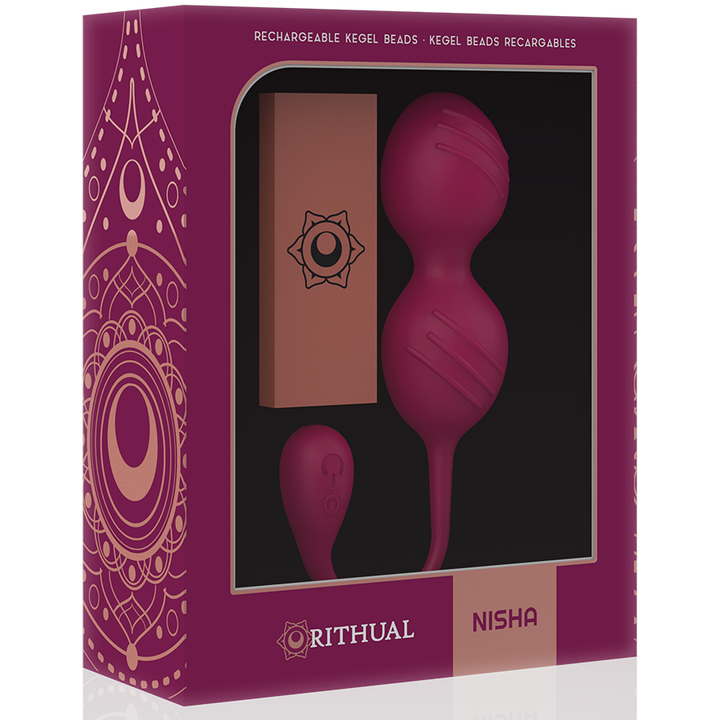 Bola Kegel Dupla Vibração Usb Rithual Nisha Vermelho