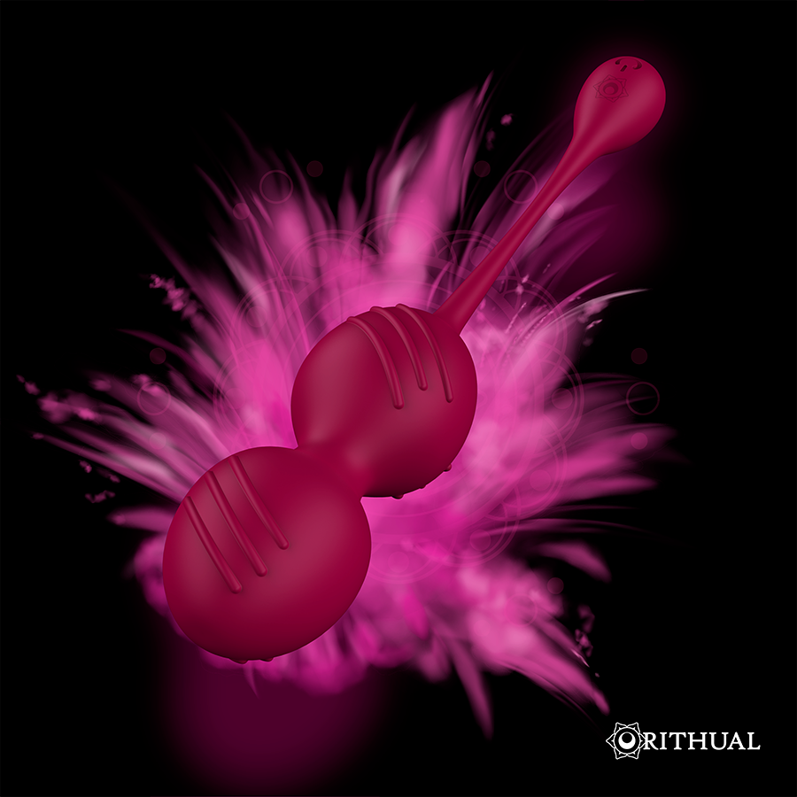 Bola Kegel Dupla Vibração Usb Rithual Nisha Vermelho