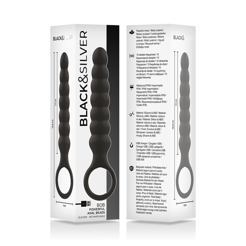Bolas Anais Vibração Usb Black&Silver Bob
