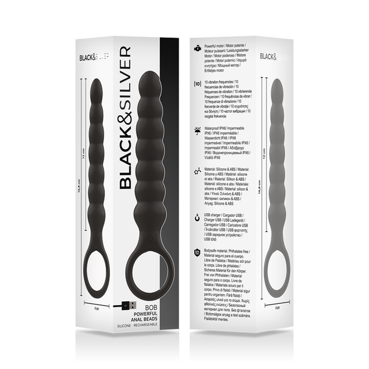Bolas Anais Vibração Usb Black&Silver Bob