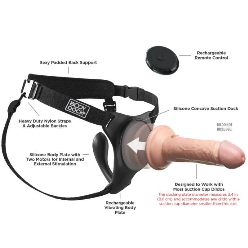 Cinto Strap-On Vibração BodyDock G-Spot Pro