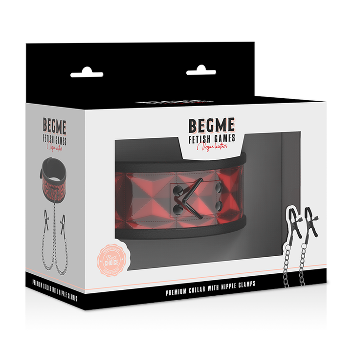 Coleira Pinças Mamilos Begme Red Edition