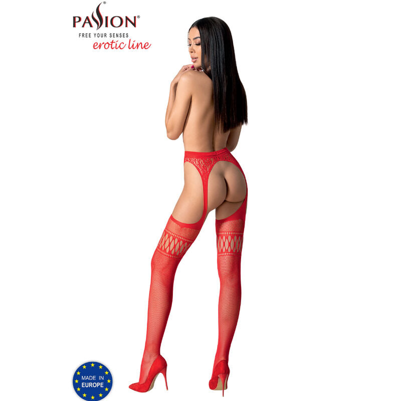 Collants Abertos Passion S026 Vermelho