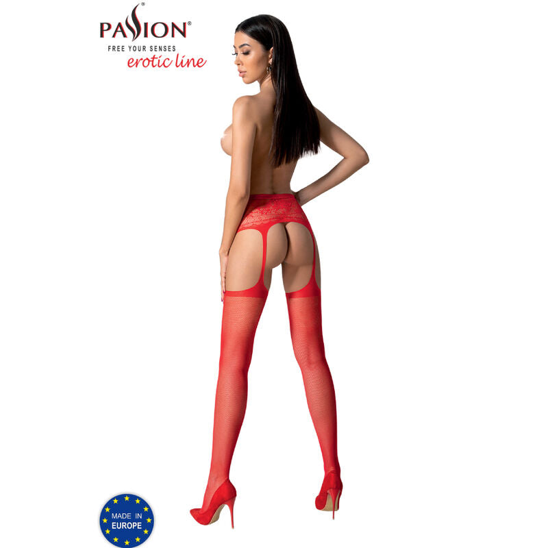 Collants Abertos Passion S028 Vermelho