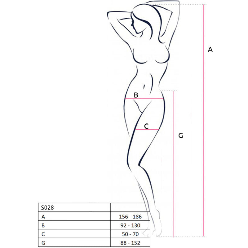Collants Abertos Passion S028 Vermelho