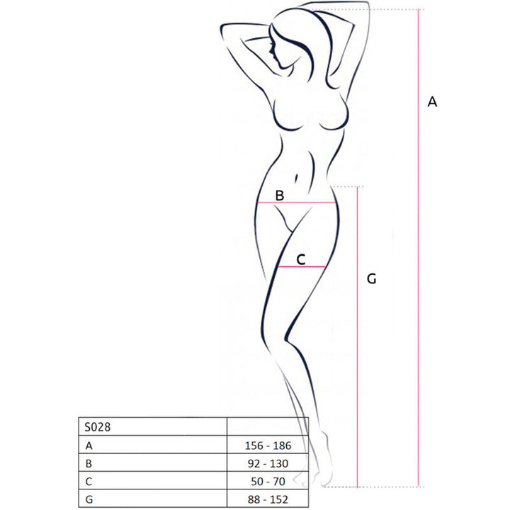 Collants Abertos Passion S028 Vermelho