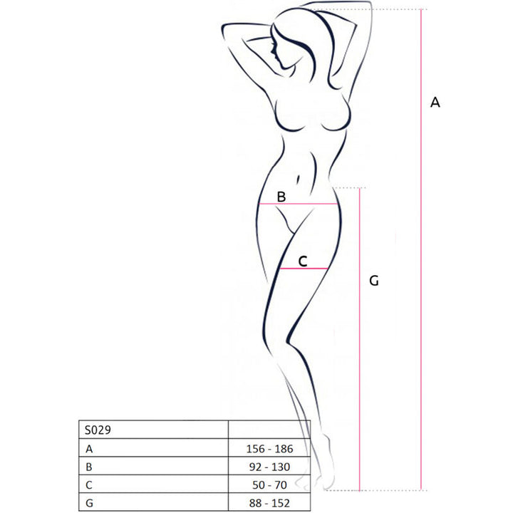 Collants Abertos Passion S029 Vermelho