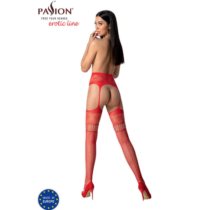 Collants Abertos Passion S030 Vermelho