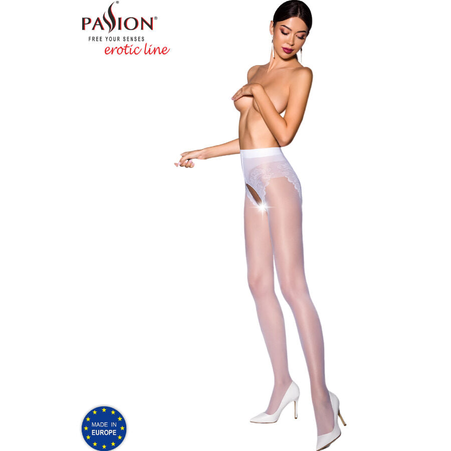 Collants Abertos Passion Tiopen 006 Branco