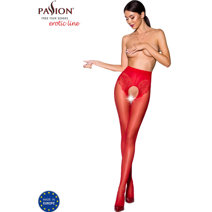 Collants Abertos Passion Tiopen 006 Vermelho