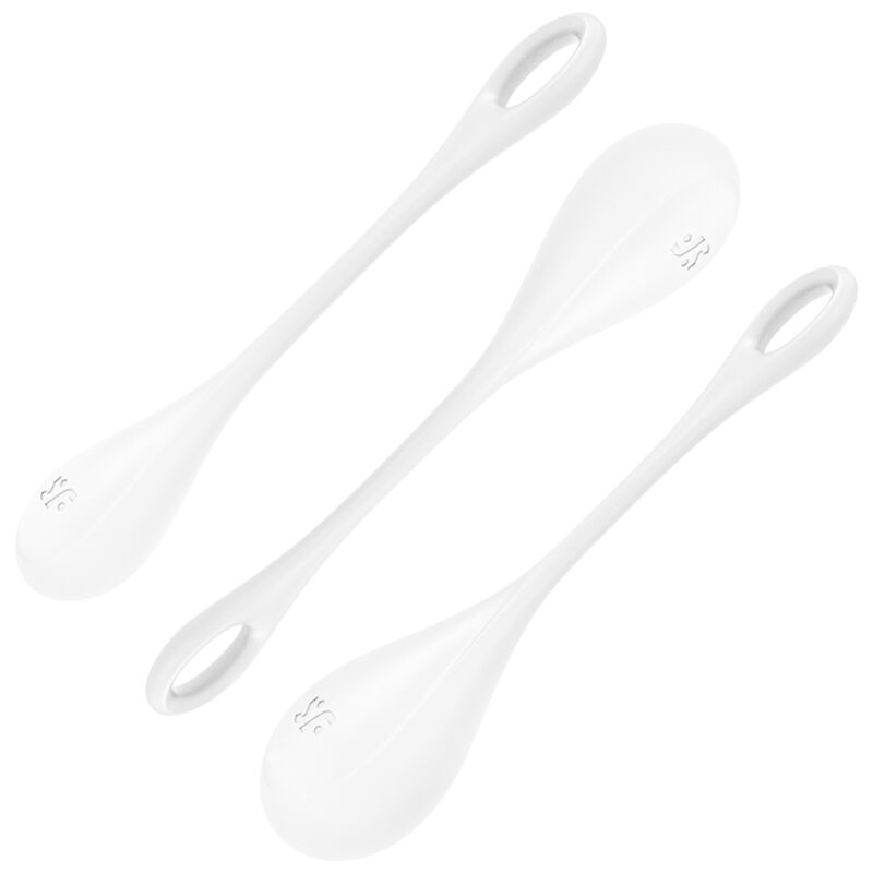 Conjunto 3 Bolas Kegel Satisfyer Yoni Power 1 Branco