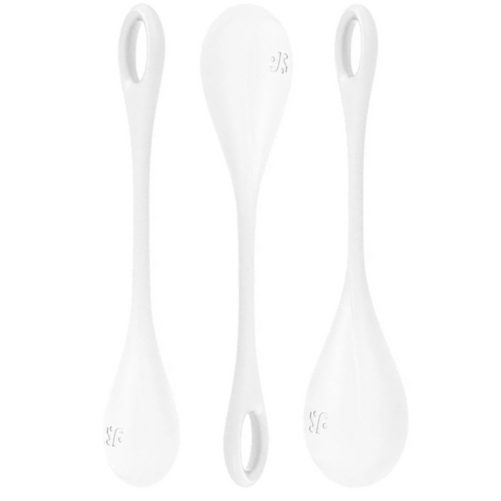 Conjunto 3 Bolas Kegel Satisfyer Yoni Power 1 Branco