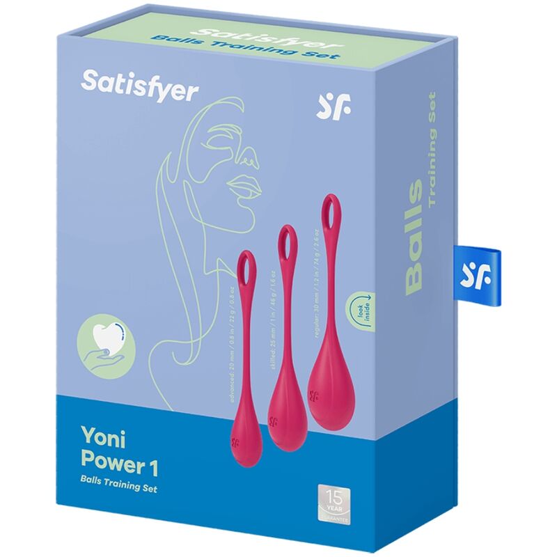 Conjunto 3 Bolas Kegel Satisfyer Yoni Power 1 Vermelho