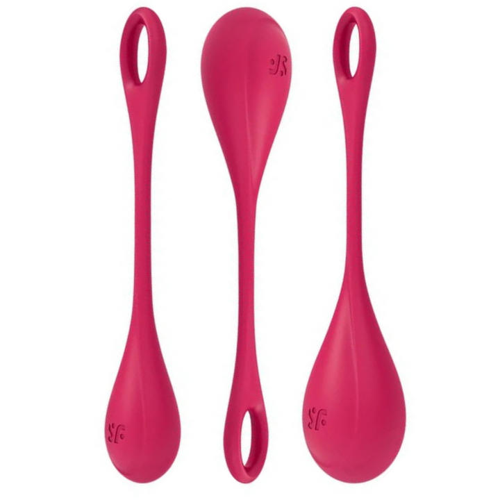 Conjunto 3 Bolas Kegel Satisfyer Yoni Power 1 Vermelho