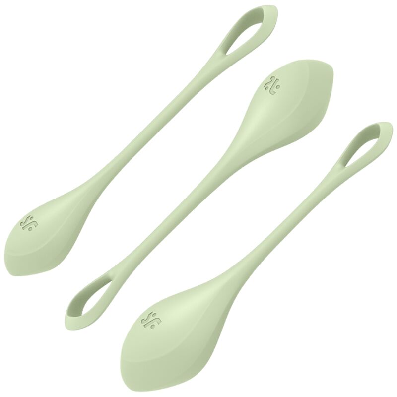 Conjunto 3 Bolas Kegel Satisfyer Yoni Power 2 Verde