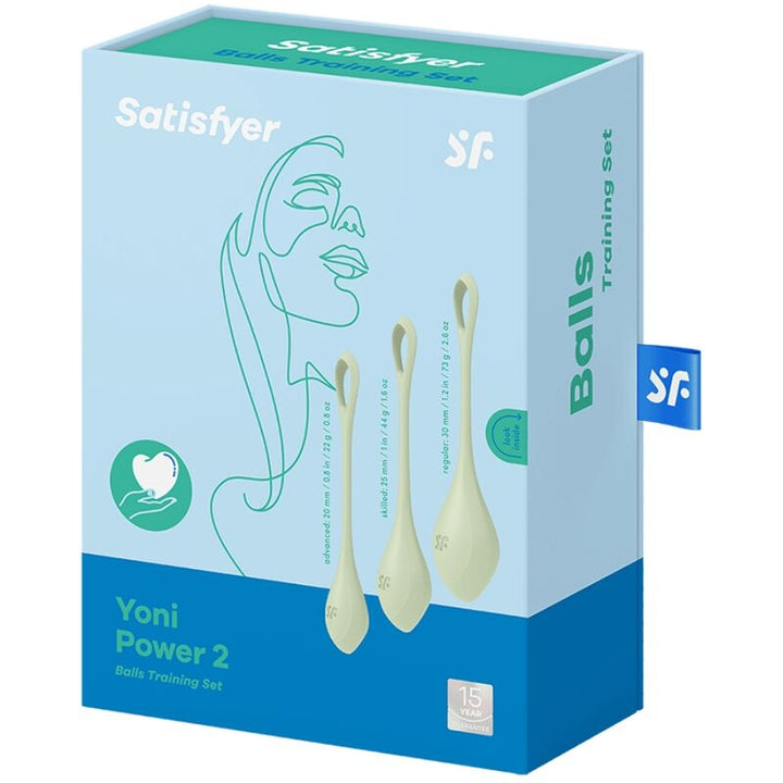Conjunto 3 Bolas Kegel Satisfyer Yoni Power 2 Verde