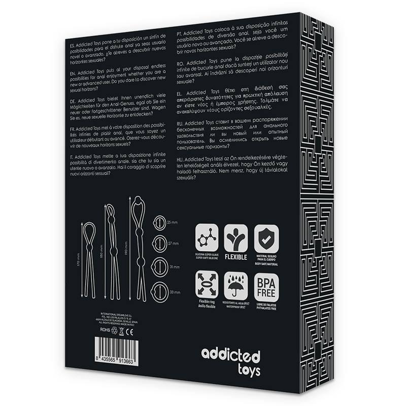 Conjunto 7 Anéis Penianos Silicone Addicted