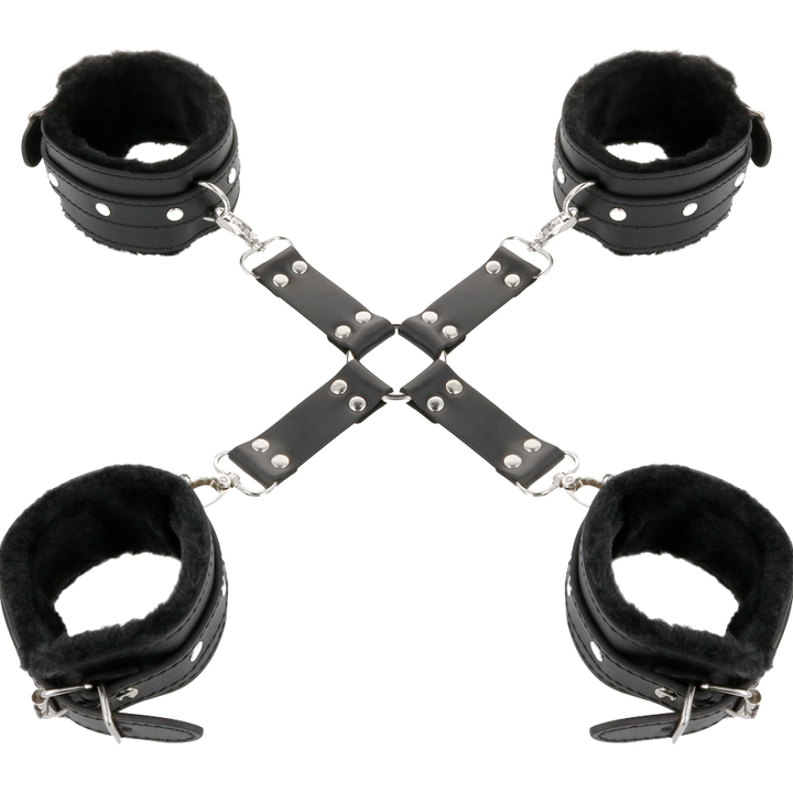 Conjunto Algemas Pulso, Tornozelo e Hogtie Darkness