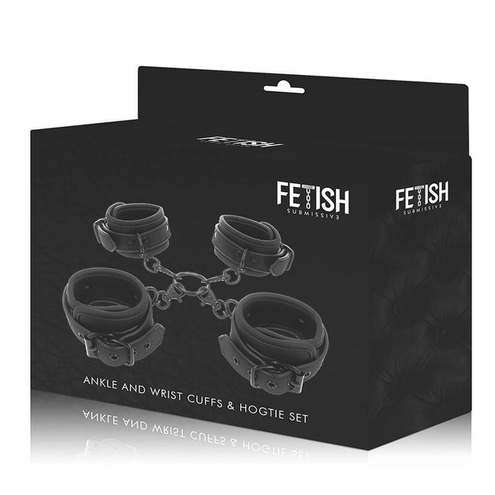Conjunto Algemas Pulso, Tornozelo e Hogtie Fetish Submissive