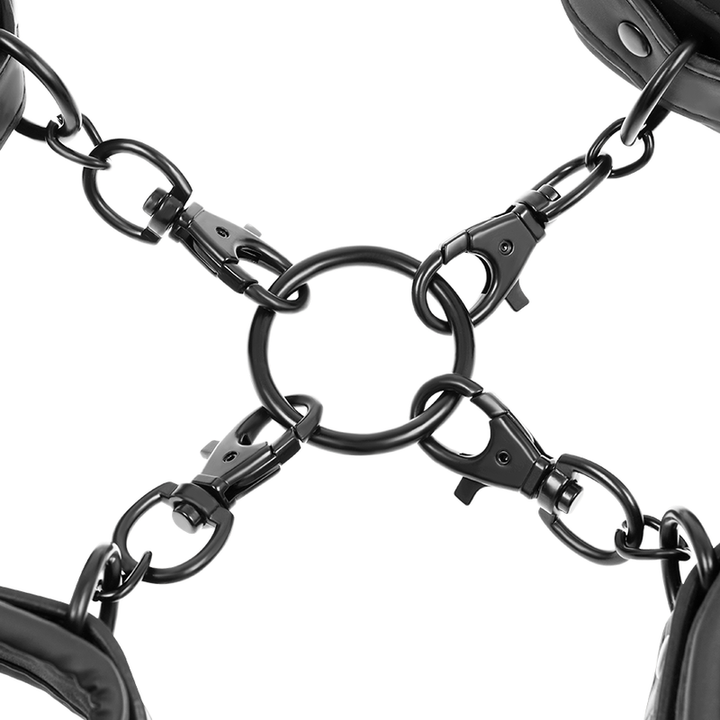 Conjunto Algemas Pulso, Tornozelo e Hogtie Fetish Submissive