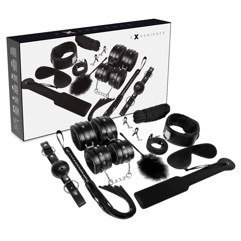 Conjunto BDSM 11 Peças Experience Preto