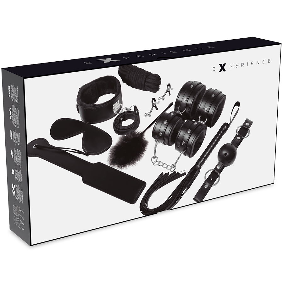 Conjunto BDSM 11 Peças Experience Preto
