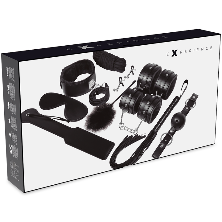 Conjunto BDSM 11 Peças Experience Preto