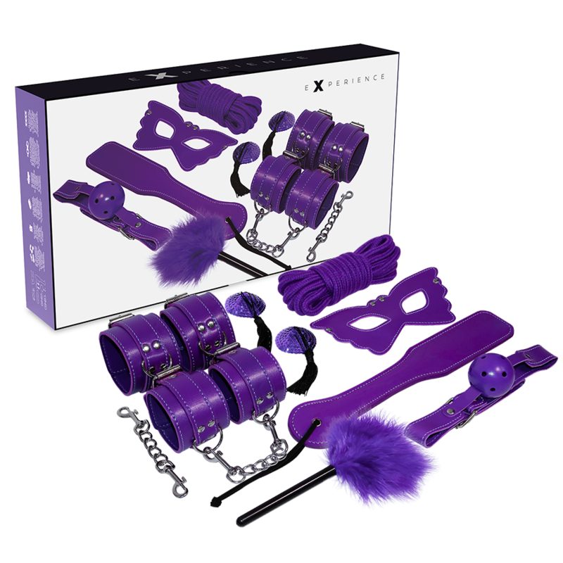 Conjunto BDSM 8 Peças Experience Roxo