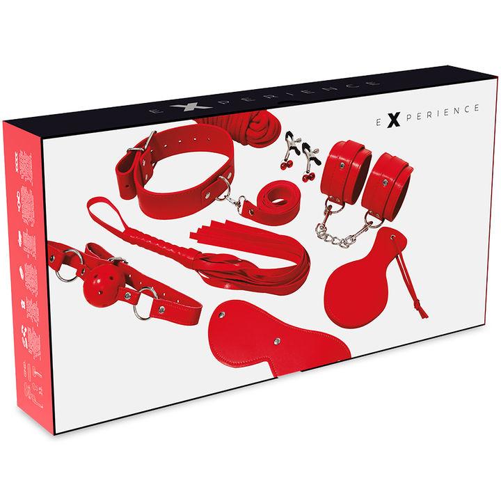 Conjunto BDSM 8 Peças Experience Vermelho