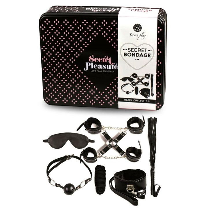 Conjunto BDSM 8 Peças Secret Pleasure Preto