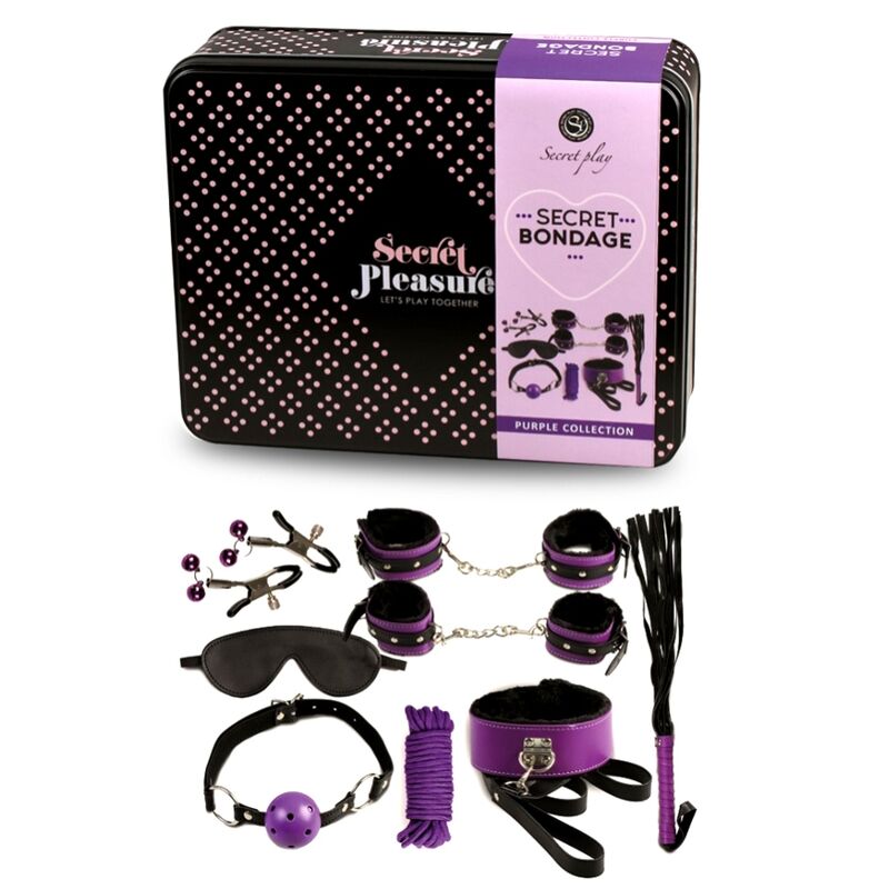 Conjunto BDSM 8 Peças Secret Pleasure Roxo