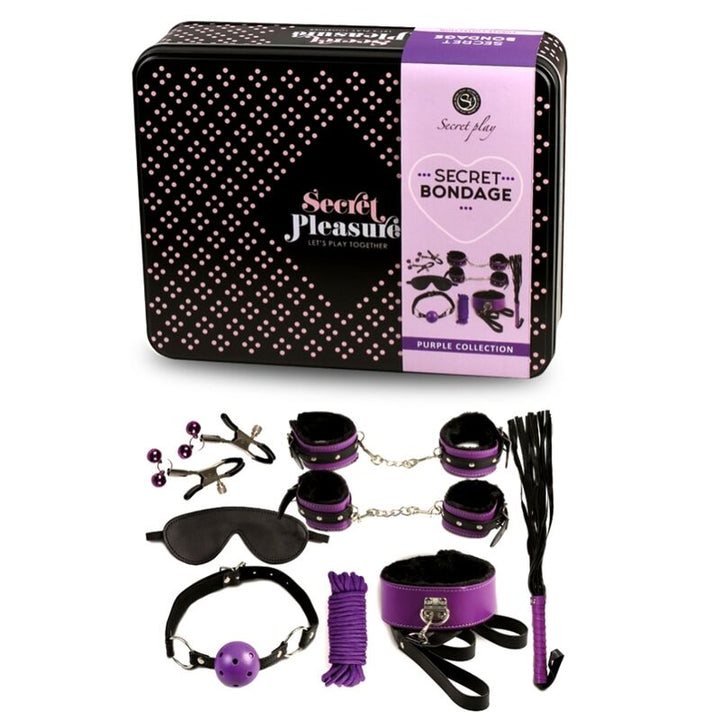 Conjunto BDSM 8 Peças Secret Pleasure Roxo